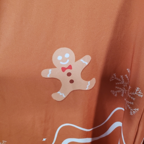 XXOCGOMG Gingerbread Christmas Short Sleeve Swing Dress Size 4X - Picture 11 of 11